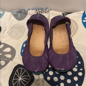 Tieks Purple Ballet Flats with Elastic Trim